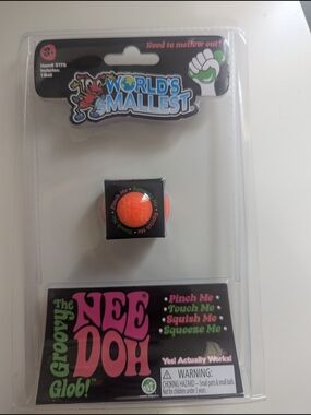 World's Smallest Groovy NeeDoh Glob - Orange RARE
